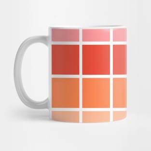 Checkered pattern in warm retro yellow colors Mug